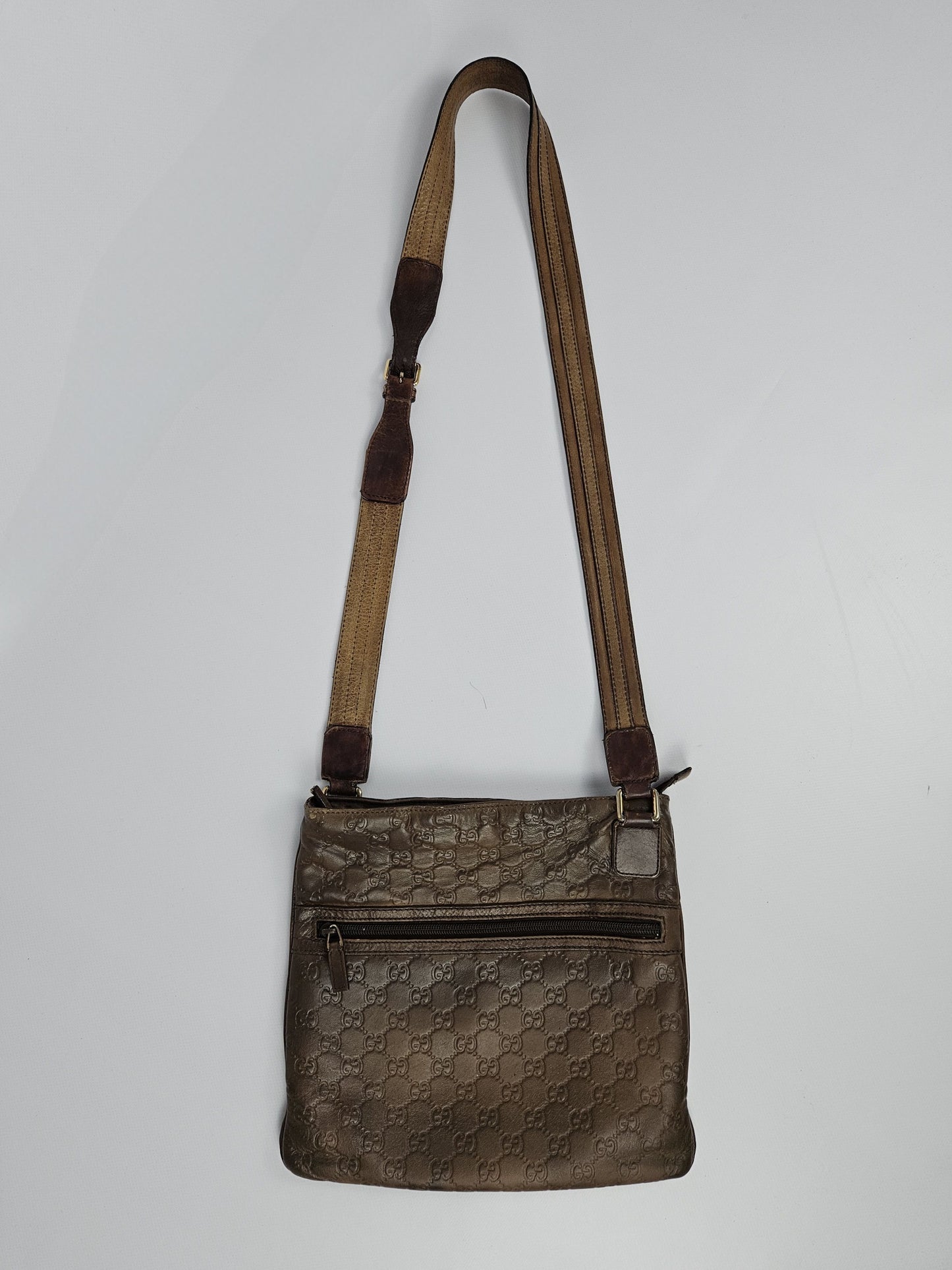 Gucci guccissima gg calf leather shoulder crossbody bag