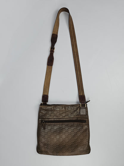 Gucci guccissima gg calf leather shoulder crossbody bag