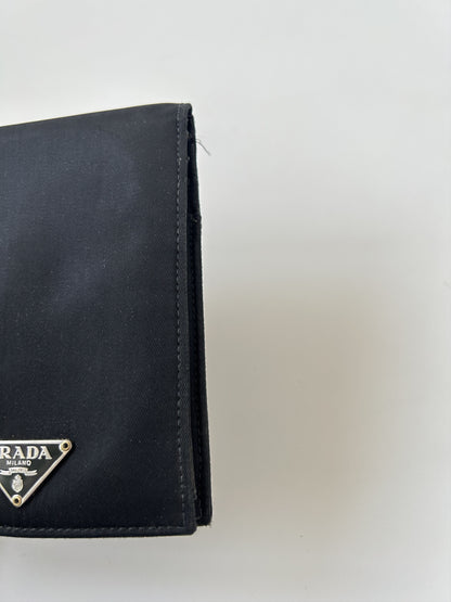 Prada triangle logo nylon bifold wallet