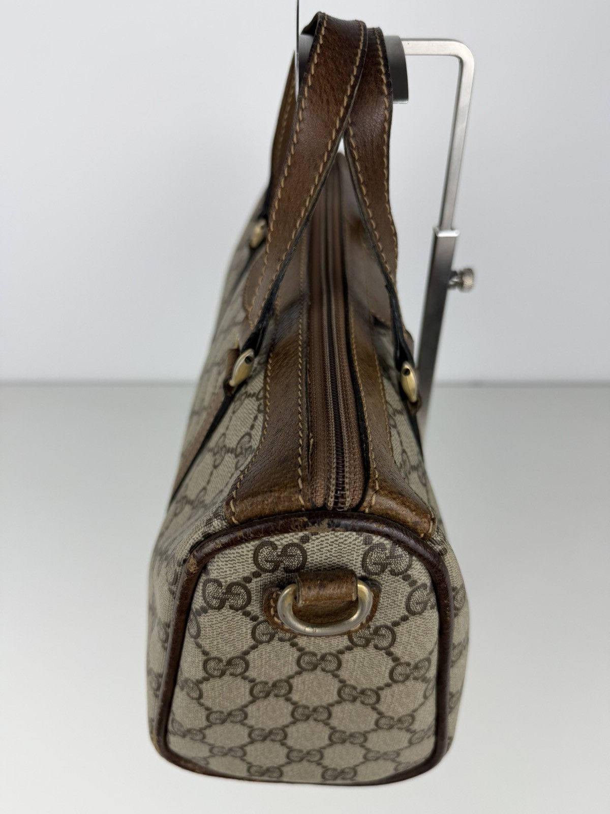 Vintage 70s Gucci monogram mini boston bag