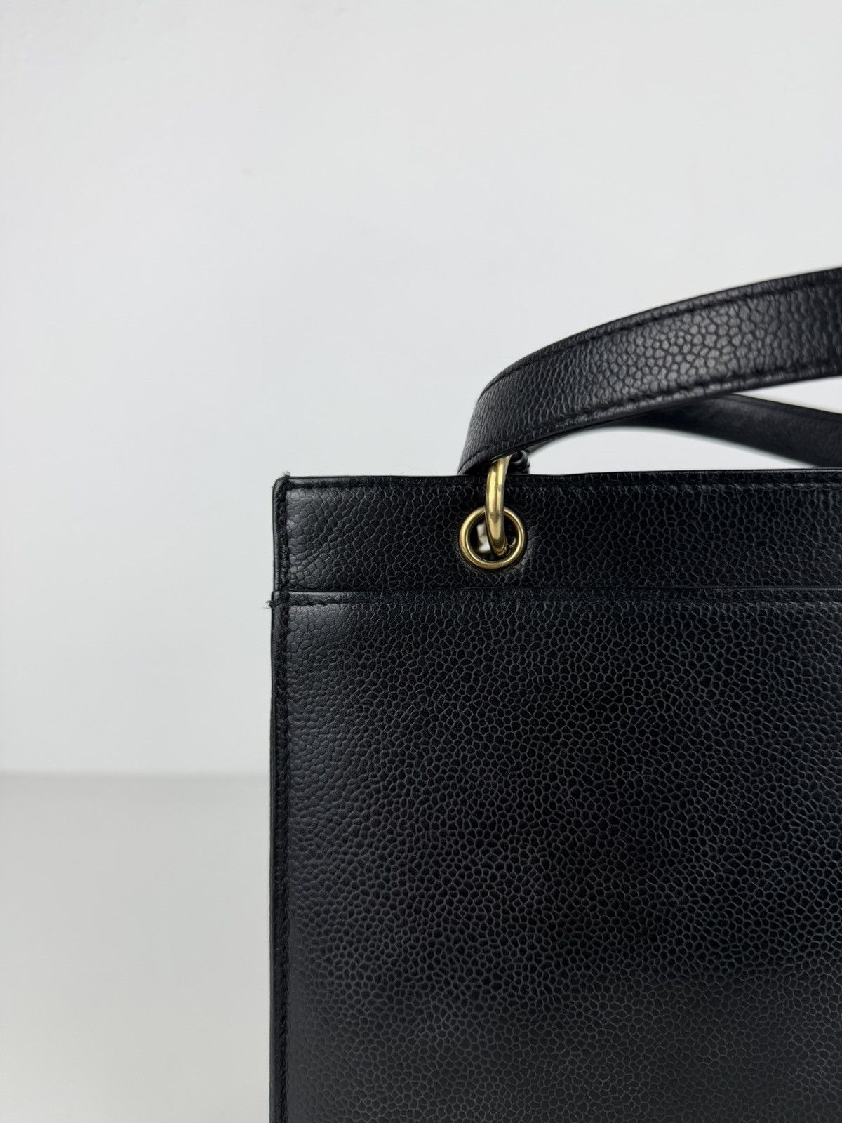 Vintage Chanel caviar 2.55 executive tote mini size