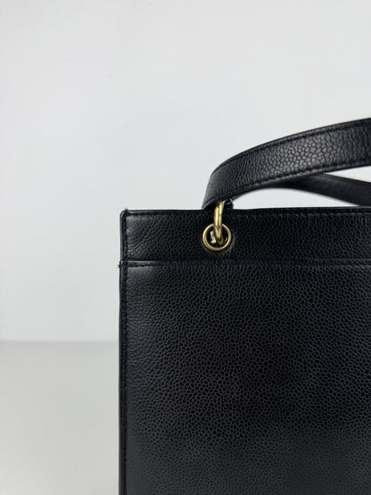 Vintage Chanel caviar 2.55 executive tote mini size