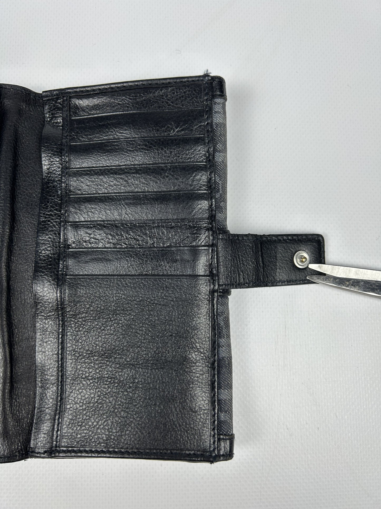 Dior flight monogram canvas and leather long trifold wallet