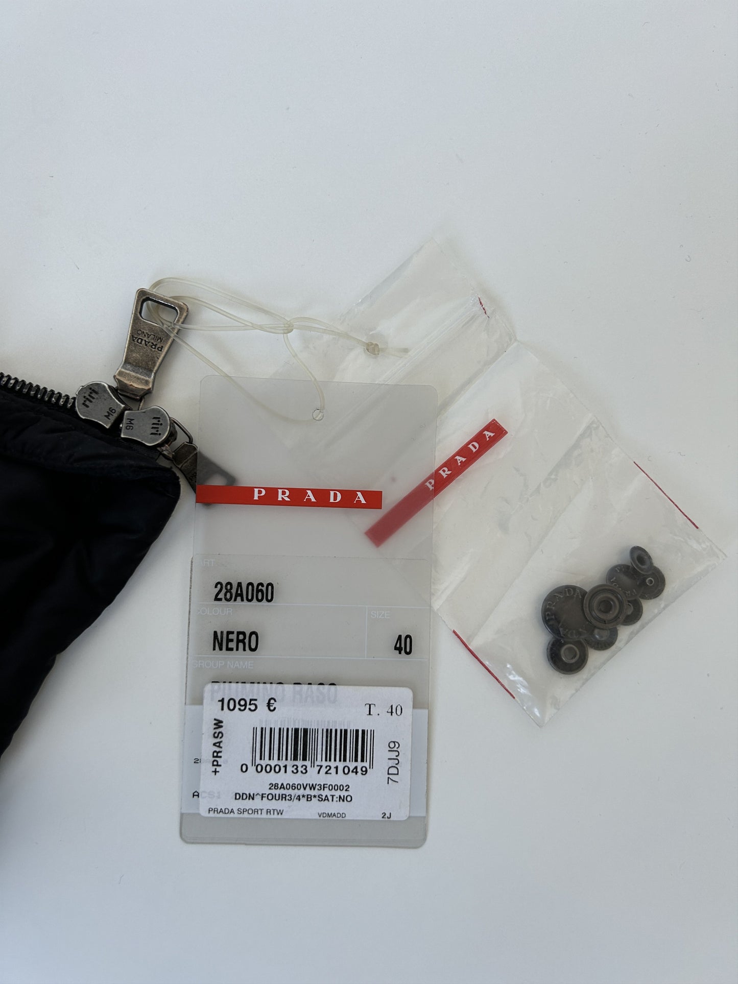 AW2010 Prada sport triangle logo puffer jacket