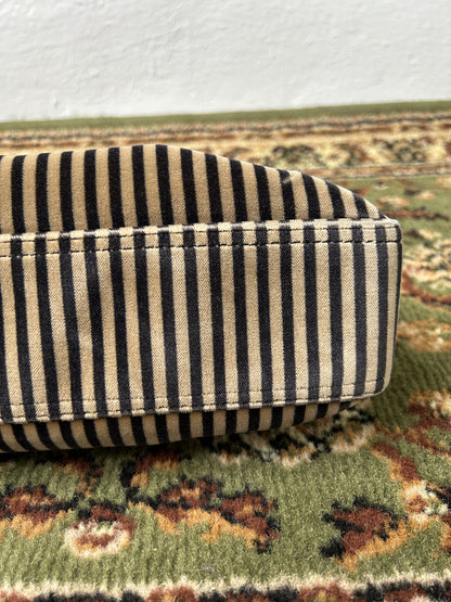 Y2k Fendi buckle striped velvet and ponyhair handbag