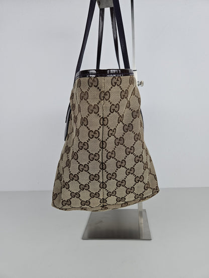 Gucci abbey gg monogram tote bag