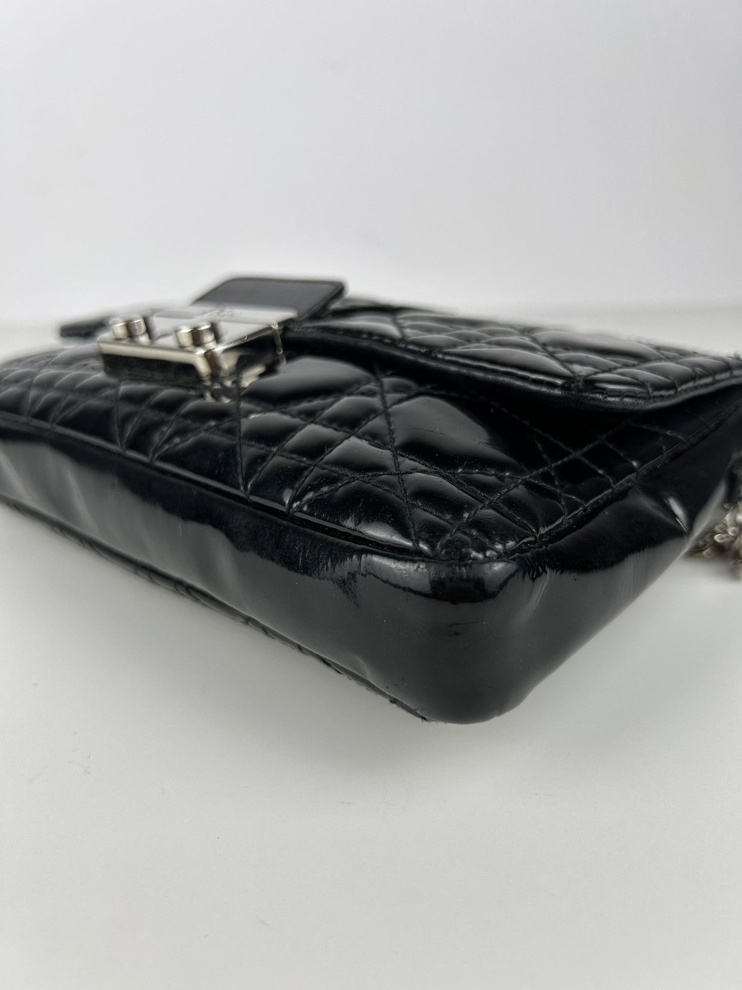 Miss Dior Promenade cannage patent leather handbag woc