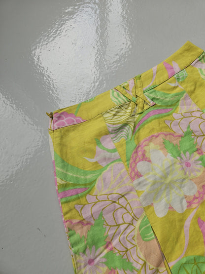Dolce & Gabbana floral print linen & cotton mini skirt