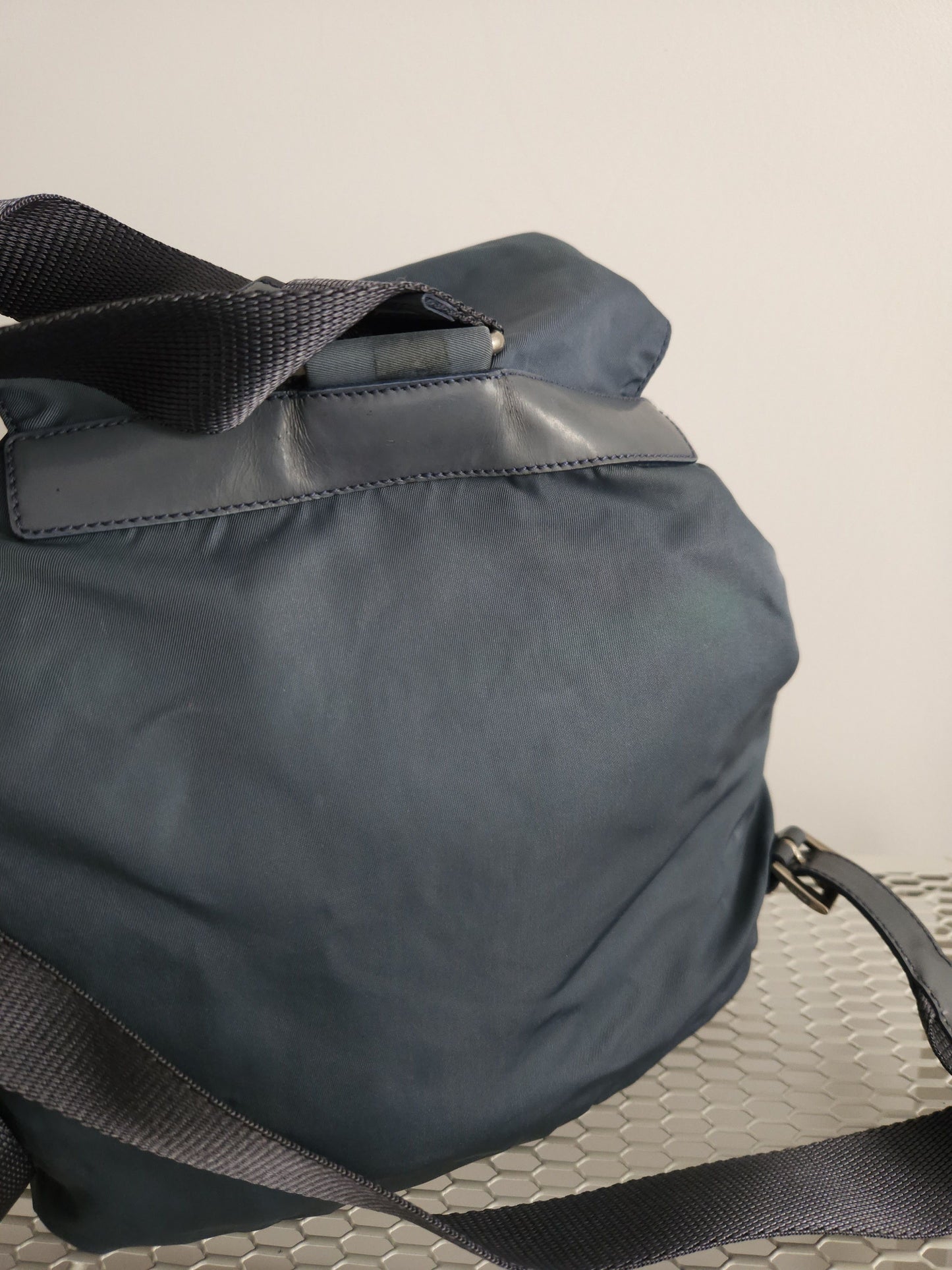 Vintage 90s Prada nylon triangle logo mini cargo backpack