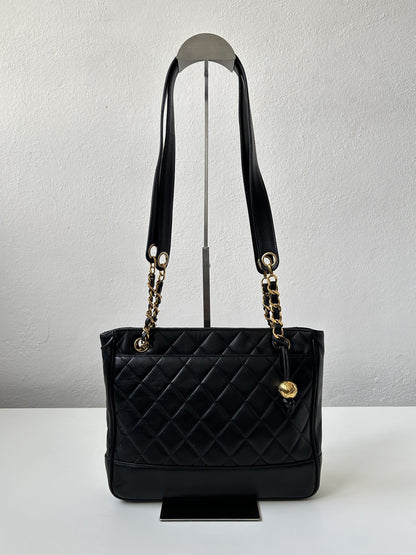 Vintage 90s chanel quilted lambskin matelasse shoulder bag