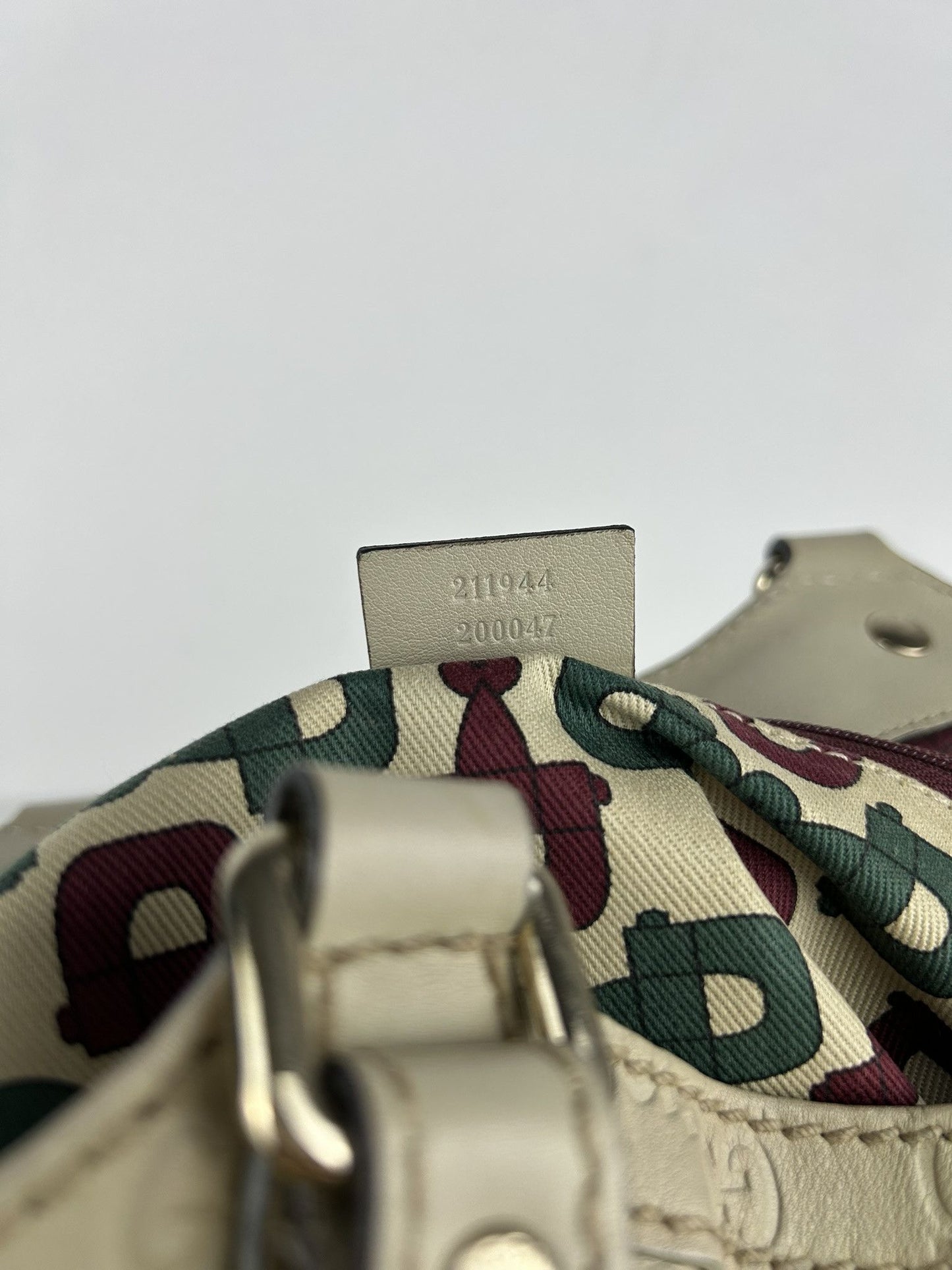 Gucci guccissima sukey medium size leather handbag