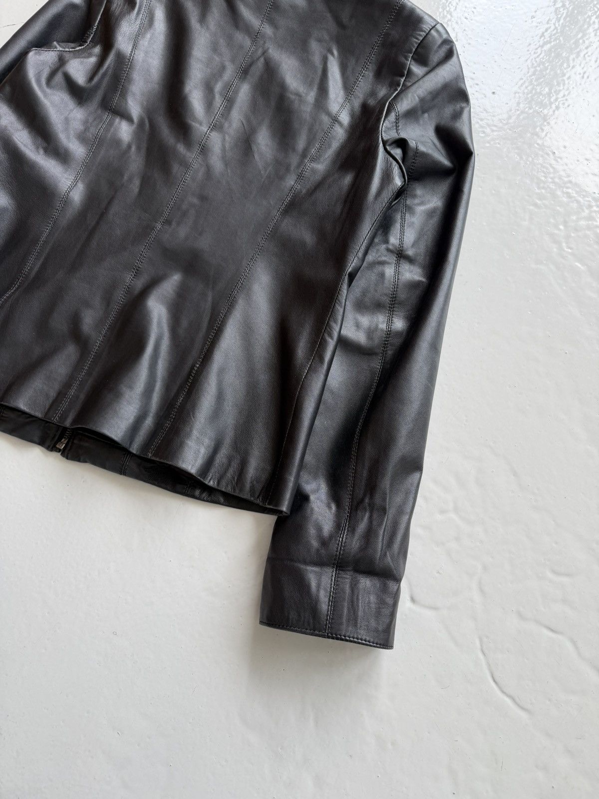 Vintage leather biker jacket