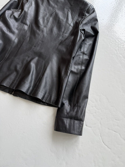 Vintage leather biker jacket