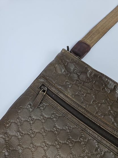 Gucci guccissima gg calf leather shoulder crossbody bag