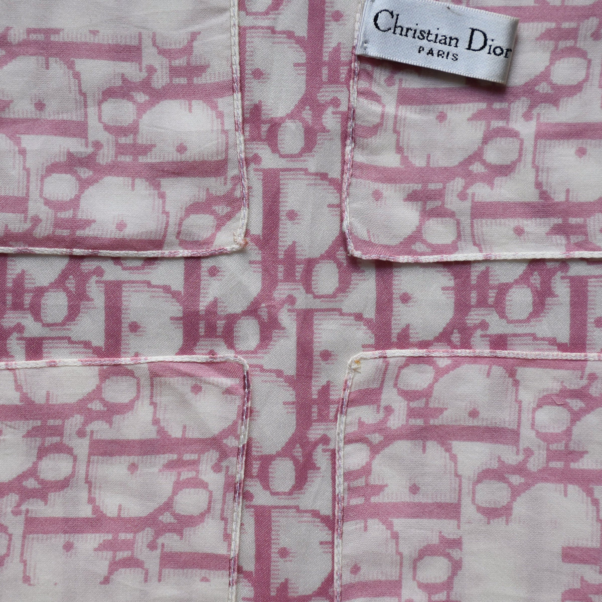 Dior trotter silk & cotton mini scarf pink John galliano era