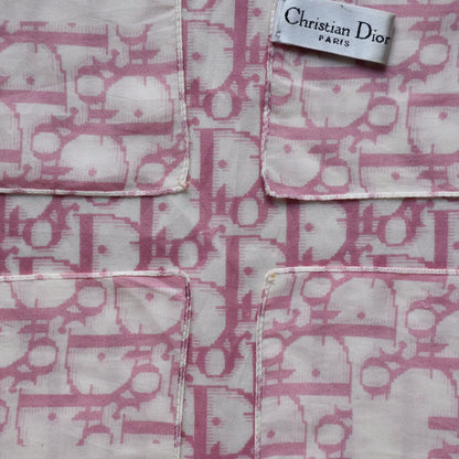 Dior trotter silk & cotton mini scarf pink John galliano era