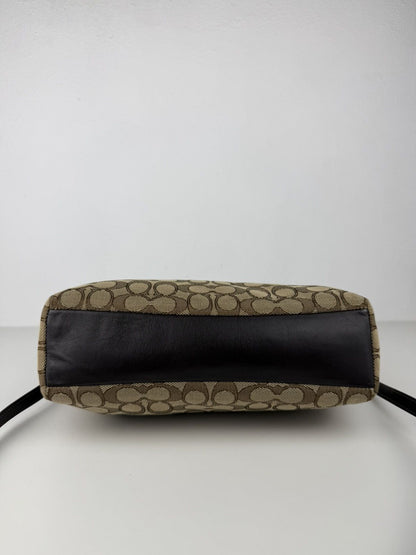 Coach signature jacquard and leather small kelsey satchel
