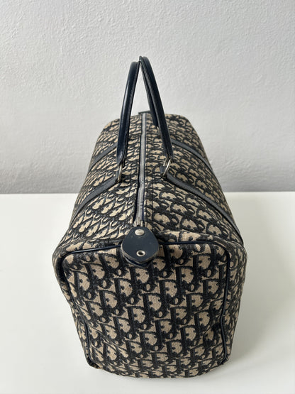 Vintage 70s Dior trotter oblique monogram canvas bowling bag
