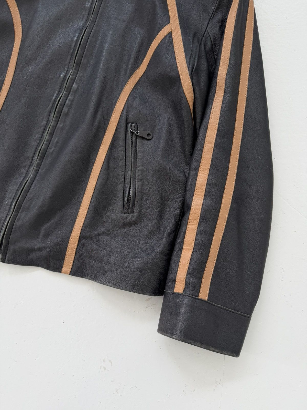 Vintage biker leather jacket