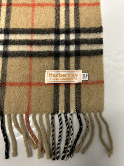 Vintage Burberry nova check cashmere scarf