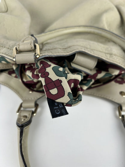 Gucci guccissima sukey medium size leather handbag