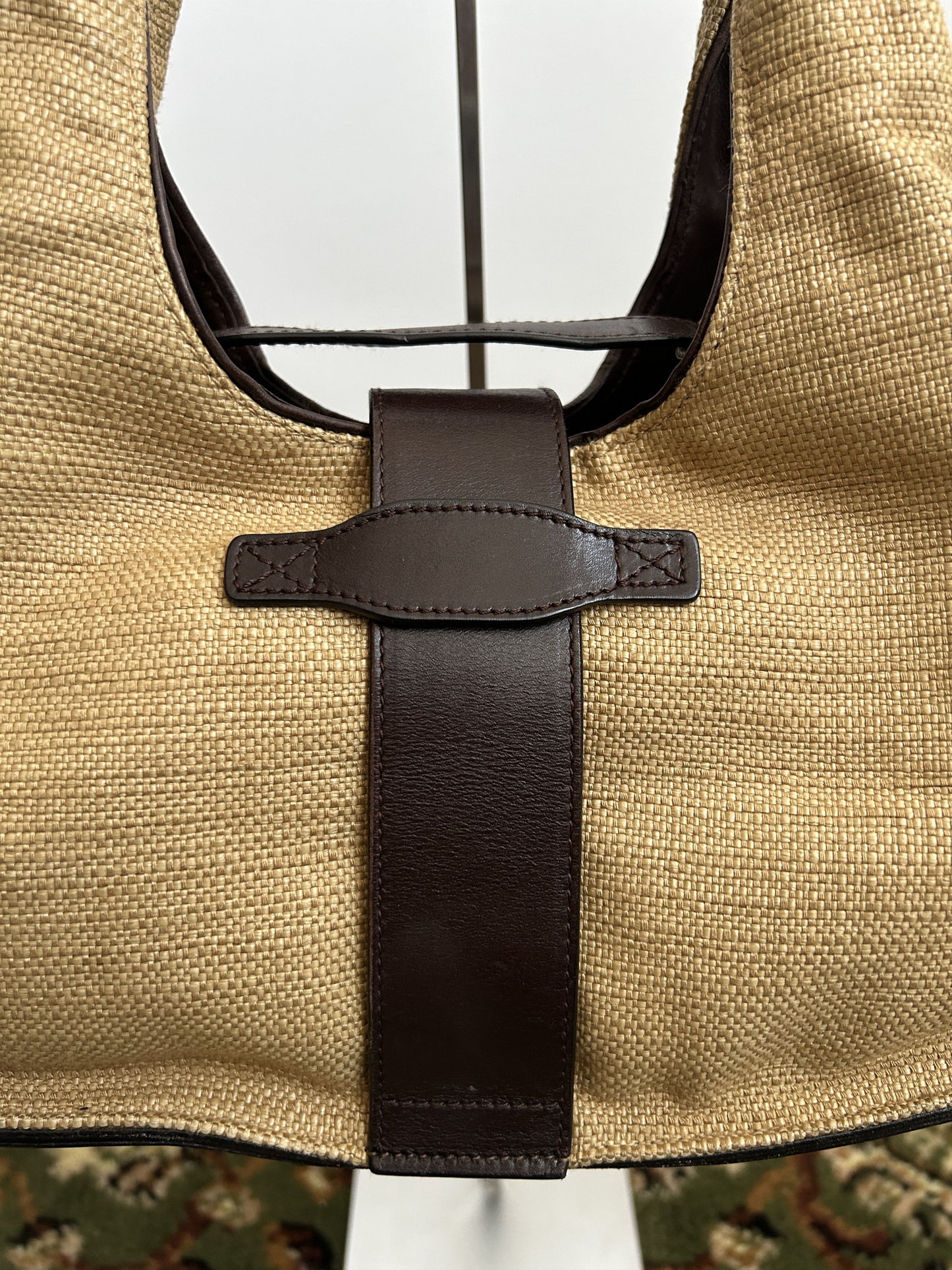Bottega Veneta intrecciato leather hobo handbag in brown
