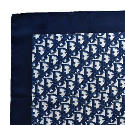 Vintage Dior trotter silk scarf navy