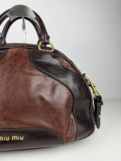 Miu Miu vitello leather bowling bag