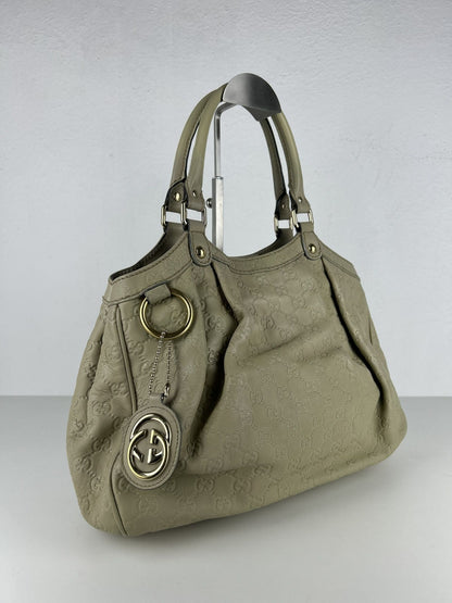 Gucci guccissima sukey medium size leather handbag