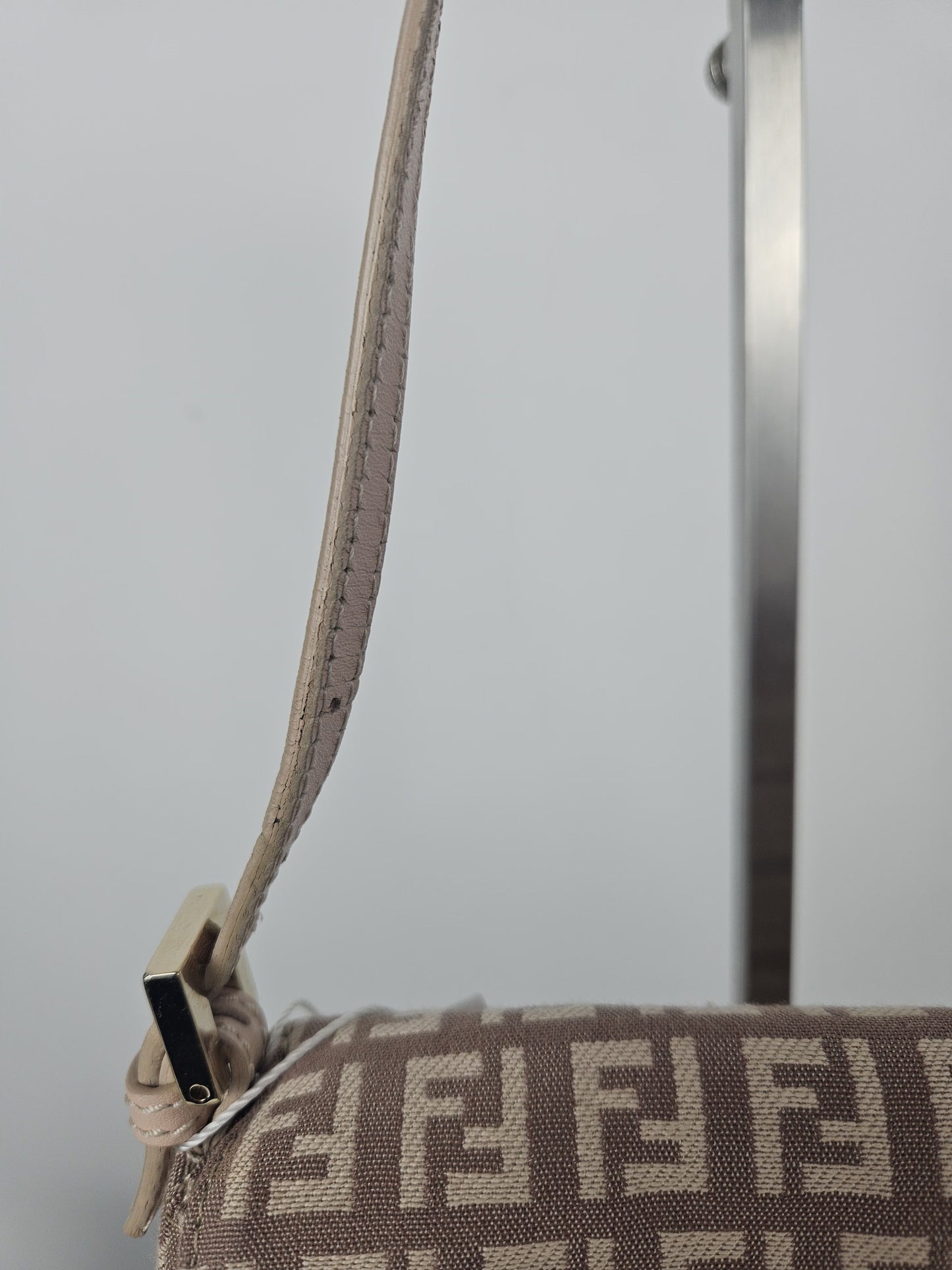 Fendi zucca monogram canvas mini baguette
