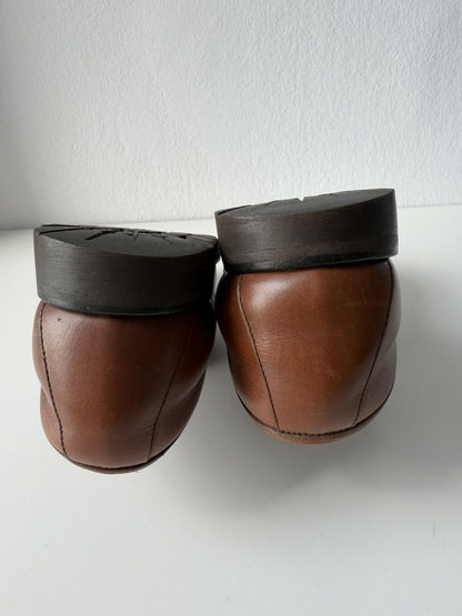 Gucci leather horsebit loafers on a thick notched sole