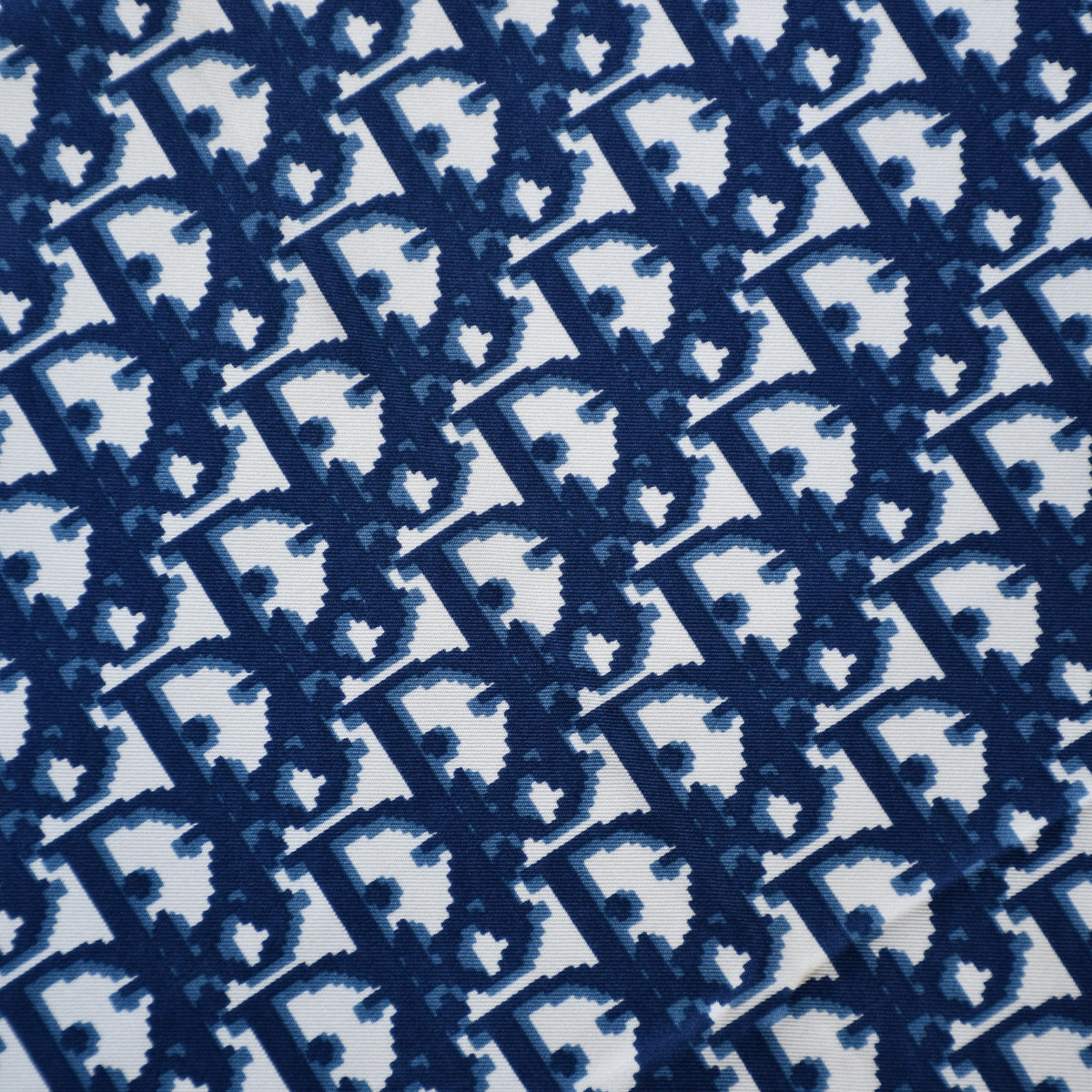Vintage Dior trotter silk scarf navy