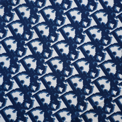 Vintage Dior trotter silk scarf navy