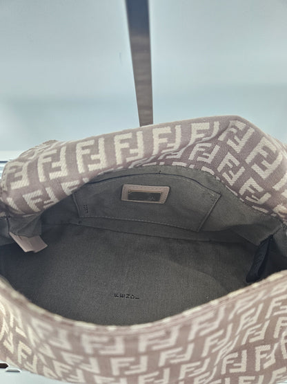 Fendi zucca monogram canvas mini baguette