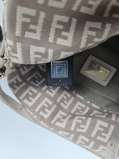 Fendi zucca monogram canvas mini baguette