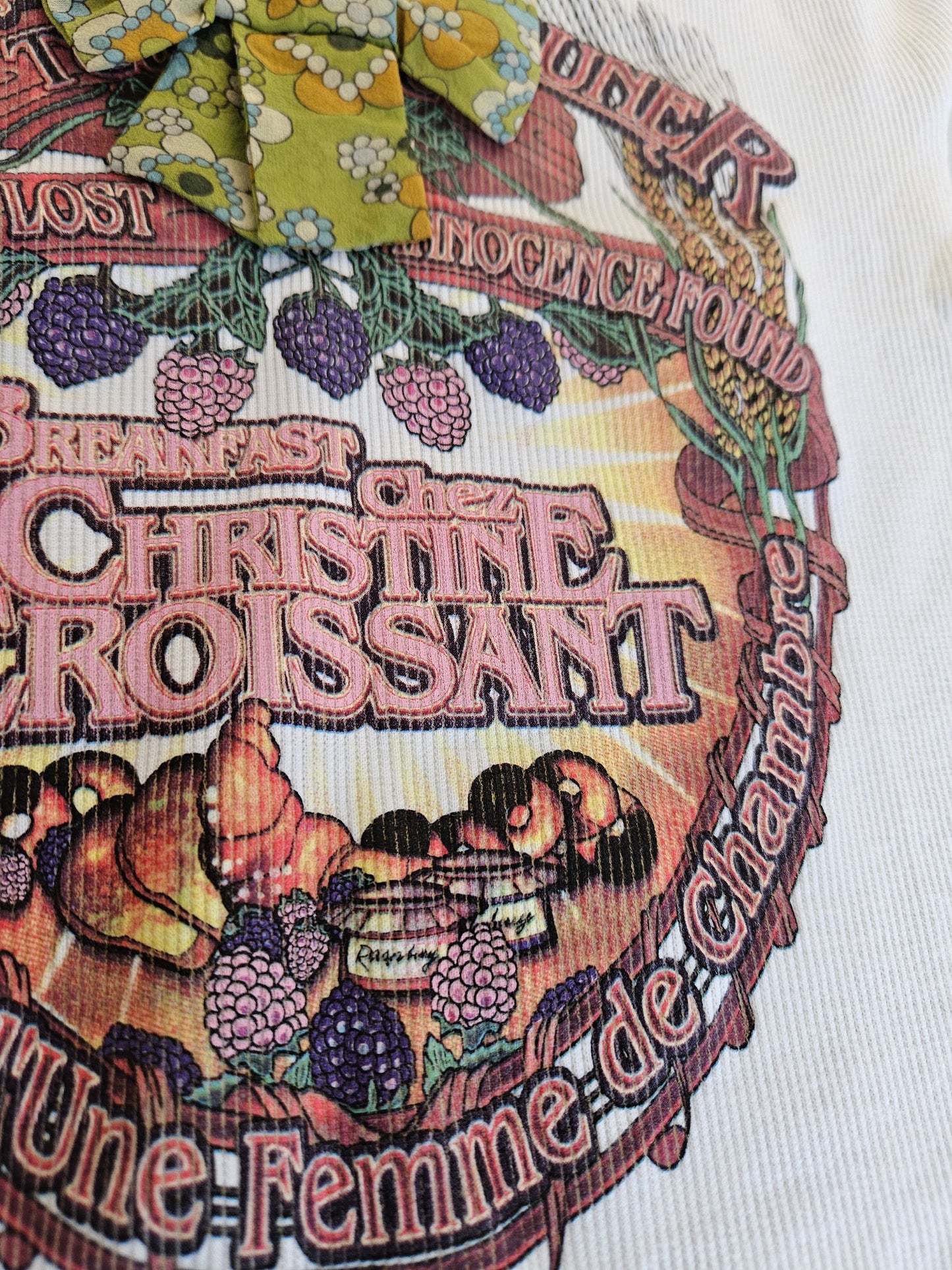 Archive y2k Dolce Gabbana Christine Croissant ribbed top