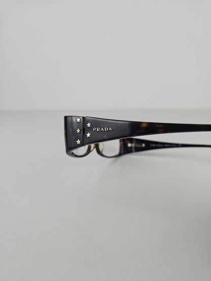 Vintage y2k prada star studded office siren glasses