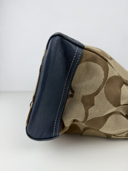 Coach park signature carryall canvas and leather tote