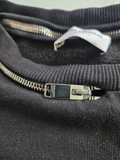 Saint Laurent zip off collar crewneck