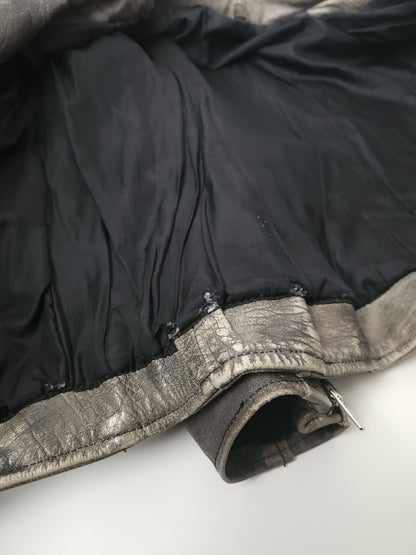 Vintage distressed ramones biker leather jacket