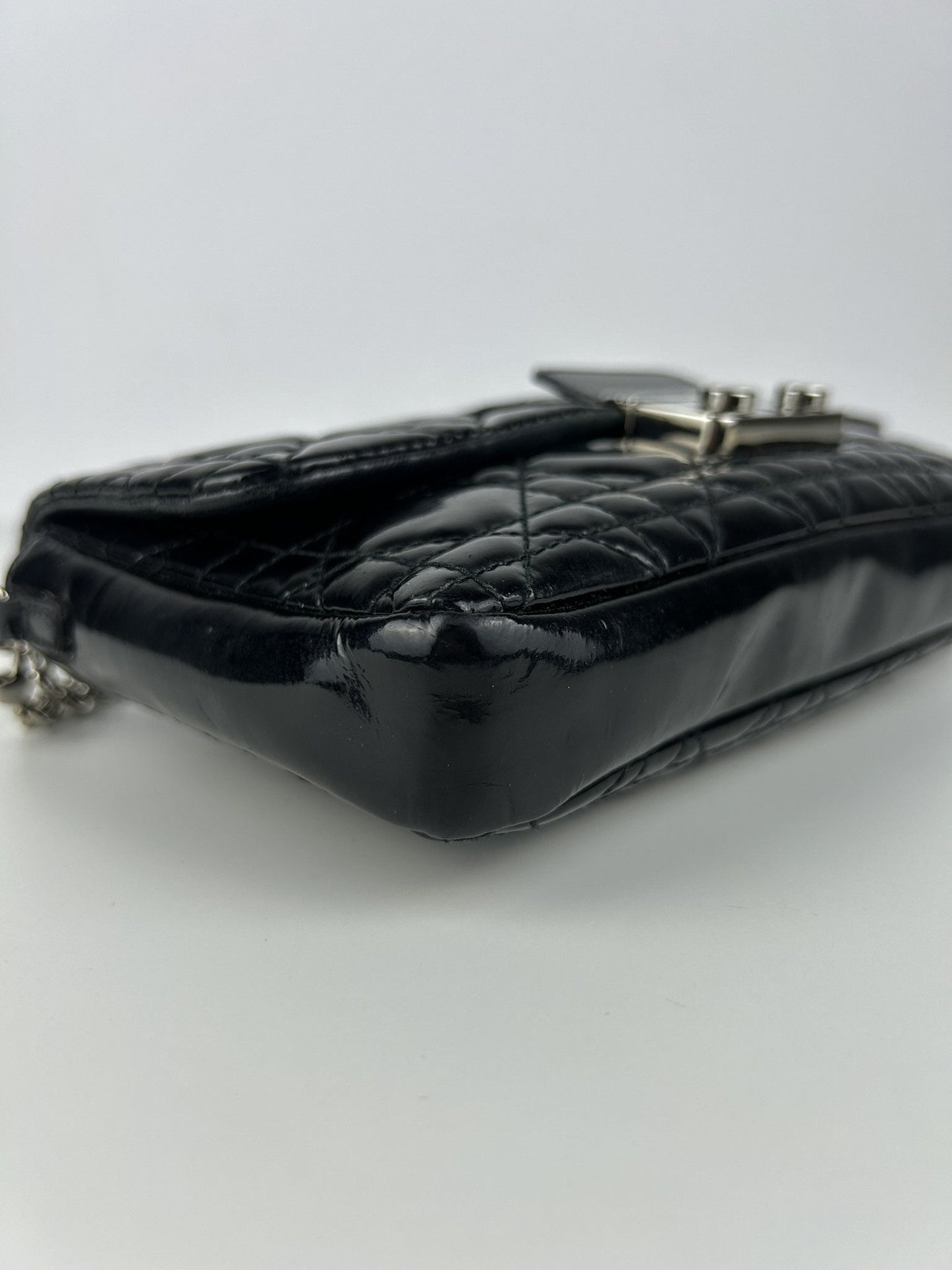 Miss Dior Promenade cannage patent leather handbag woc