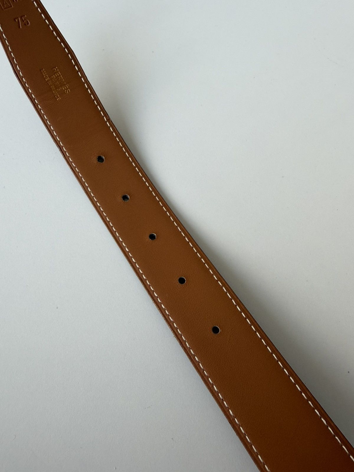 Vintage 1997 Hermes Courchevel leather belt