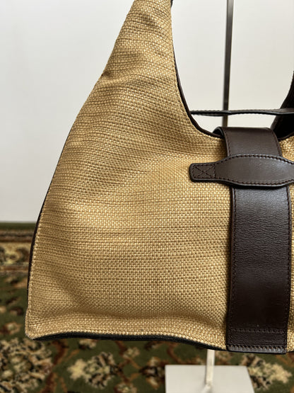 Bottega Veneta intrecciato leather hobo handbag in brown