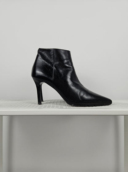 Miu Miu stiletto high heel ankle boots notched sole