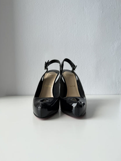 Christian Louboutin Rolande patent leather slingback pumps