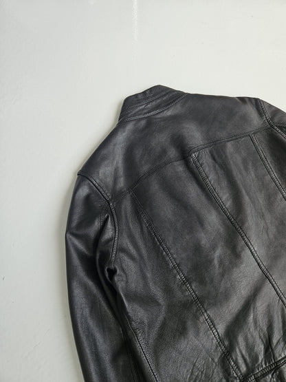 Archive y2k multipocket cropped lambskin leather jacket