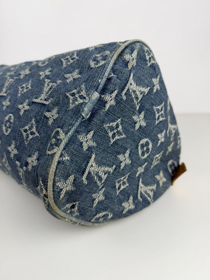 Louis Vuitton monogram denim neo speedy mini Boston bag