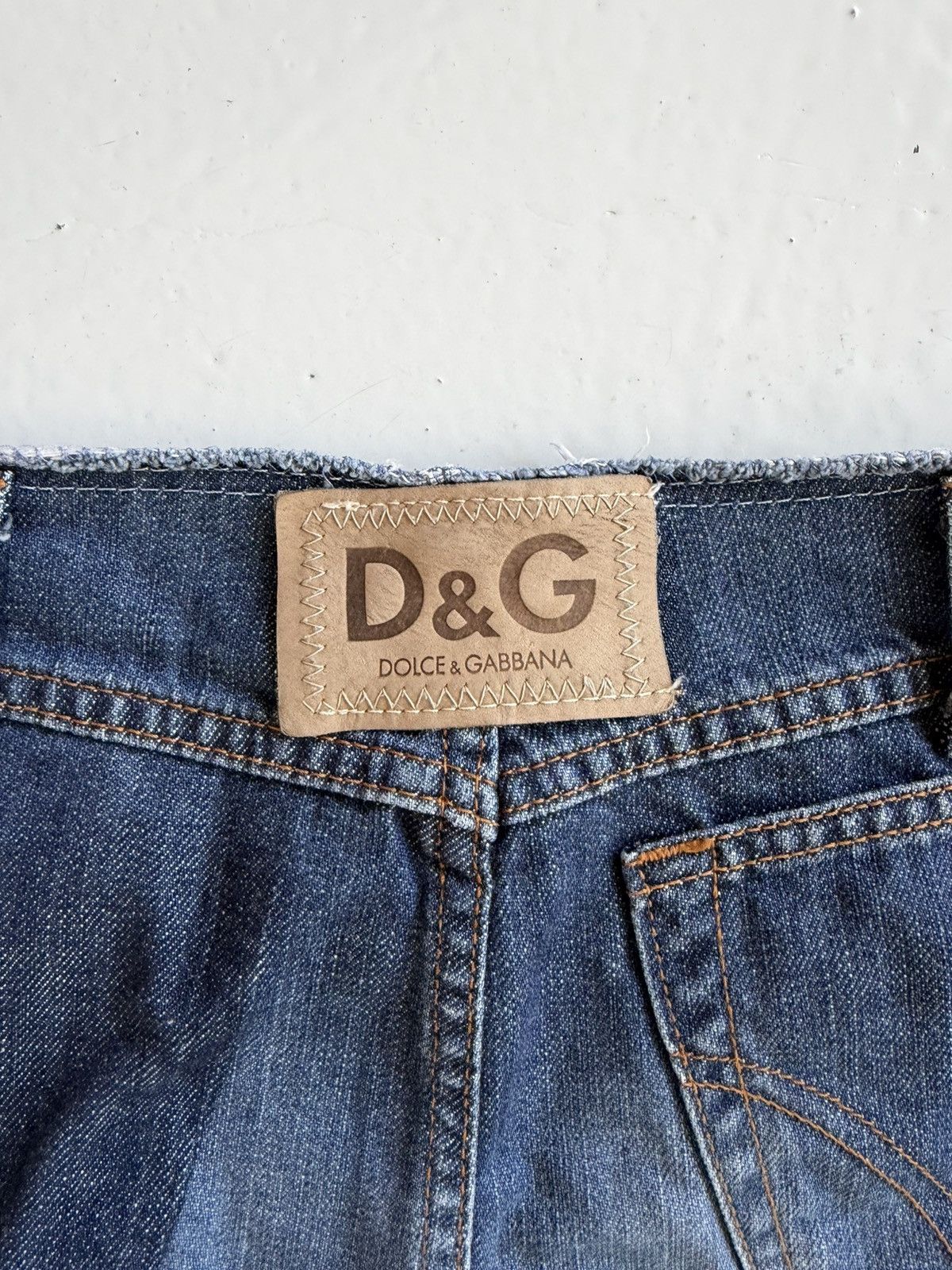Y2k Dolce & Gabbana cutoff low waist flared denim