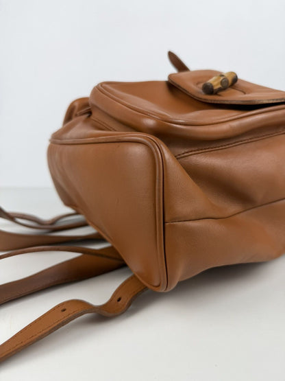 Vintage 80s Gucci bamboo cargo backpack