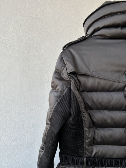 Burberry high collar belted short puffer jacket